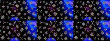 Raster deseni. Bahar çiçekleri dallı desen, siyah renkler çiçekli siluet..