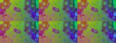 Raster illüstrasyonu. Tekstil veya kitap kapakları, imalat, duvar kağıtları, baskı, hediye paketi ve yapıştırma kitabı için çiçek eskizi geçmişi. Küçük ölçekli çiçeklerdeki basit sevimli desen.