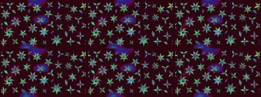 Soyut etnik raster çizim kalıbı. Vadinin çiçekleri kahverengi renklerde. Çiçekler..