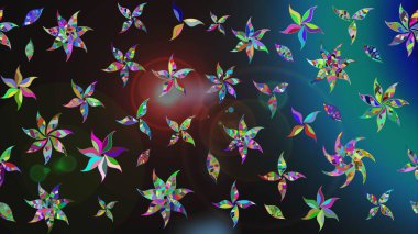 Küçük çiçekteki sevimli çiçek deseni. Gri renkli çiçekler.