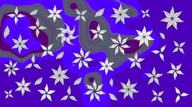 Küçük çiçekte güzel bir çiçek deseni var. Çiçekli çiçek deseni, suluboya. Raster deseni.