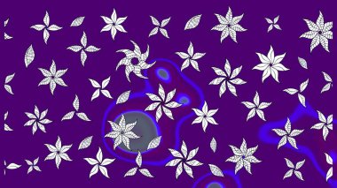 Çiçek deseni. Raster illüstrasyonu. Düz Çiçek Elementleri Tasarımı. Chichi 'nin kumaş kalıbını çiz. Renkli Bahar Teması çizim şablonu.