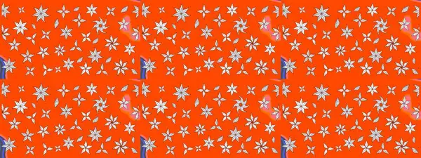 Raster illüstrasyonu. Renkli çizim kalıbı. Turuncu renkli şirin tekstil. Çiçek arkaplan. Çiçek duvar kağıdı.