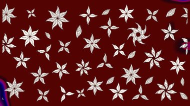 Hediye ambalaj kağıdı, tebrik kartları, posterler ve pankart tasarımı. Kırmızı renkte çiçekler. Raster düz çiçek çizim deseni.