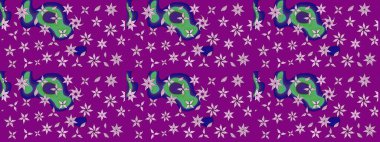 Eskiz arkaplan modeli. Suluboya, elle çizilmiş. Raster - stok. Vadinin çiçekleri mor renklerde.