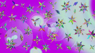 Mor renkli çiçekler. Tropik çiçekler. Gömlek çizimi Arkaplan Deseni.