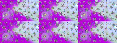 Sevimli çiçek raster deseni. Tarafsız renklerde çiçekler. Renkli Yaz Temalı eskiz kalıbı. Düz Çiçek Elementleri Tasarımı.