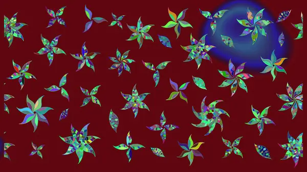 Moda baskıları için zarif bir şablon. Çiçekli yaz çiçekleri. Motley illüstrasyonu. Küçük renkli çiçekler. Robot resim. Küçük çiçekte şirin desenler.