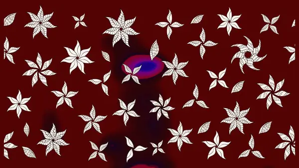 Renkli Bahar Teması eskiz kalıbı. Çiçeksel fantezi tasarımı ve parlak bir arka plan çizimi. Düz Çiçek Elementleri Tasarımı.