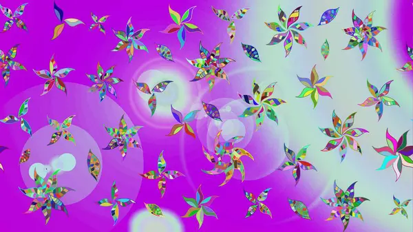 Mor renkli çiçekler. Tropik çiçekler. Gömlek çizimi Arkaplan Deseni.