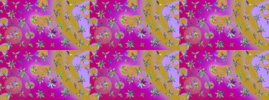 Doodle çiçekler ve dalları, otlar ve çiçekler. Elle çizilmiş. Raster resim. Güzel kumaş deseni.