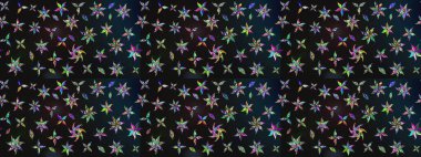 Gri renkli şirin tekstil tarzında. Raster illüstrasyonu. Renkli çizim kalıbı. Çiçek arkaplan. Çiçek duvar kağıdı.