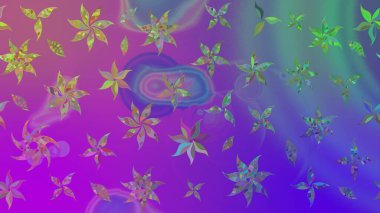 Mor renkli çiçekli çiçek deseni çiz. Suluboya tarzında mor renkte çiçekler.