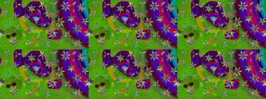 Ev dekoru. Fantezi çiçekli eskiz deseni, doğal duvar kağıdı, çiçek desenli kıvrım çizimi. Paisley el çizimi elementler.