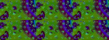 Halk tarzı. Modern çiçek arkaplanı. Parlak renkli çiçekli ve yeşil yapraklı harika bir çiçek deseni. Moda baskıları için zarif bir şablon.