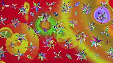 Parlak elementlerin. Çizim çiçek deseni duvar kağıdı, web sitesi arka planı, ambalaj kağıdı, davetiye, broşür, afiş veya web sitesi için kullanılabilir. El çizimi Raster illüstrasyonu.