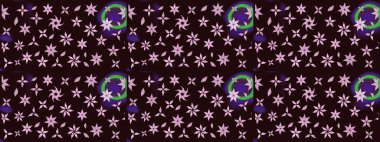 Kahverengi renkli çiçekler. Renkli Bahar temalı eskiz kalıbı. Çiçekli çiçek deseni, suluboya. Düz Çiçek Elementleri Tasarım Raster illüstrasyonu.