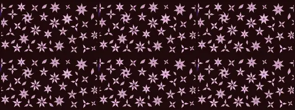 Kahverengi üzerine kahverengi. El çizimi çiçek unsurları olan soyut çizim raster deseni. 1950-1960 motifleri. Çiçekli ipek eşarp. Retro tekstil tasarım koleksiyonu.