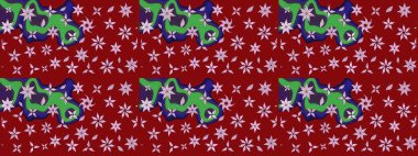 Çiçekli karalama şeklinde Raster çiçek deseni. Kırmızı renkte çiçekler. Nazik, narin çiçek arkaplanı.