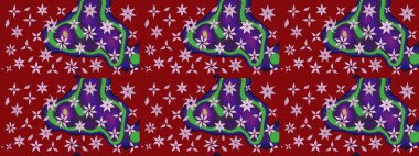 Yumuşak, bahar çiçekli arka plan. Çiçekli karalama şeklinde Raster çiçek deseni. Kırmızı renkte çiçekler.