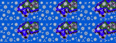 Karalama çiçekleri çizim kalıbı. Mavi el çizimi desen. Sanat çiçeklere ilham verir ve arka planda izler bırakır. Raster deseni.