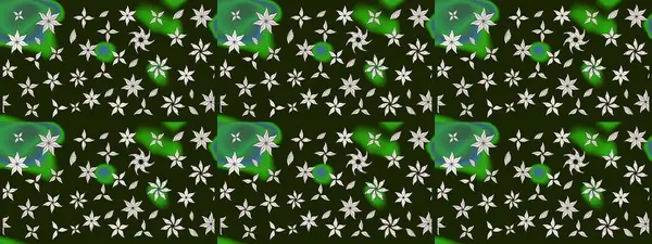 Raster illüstrasyonundaki çiçek desenli çizim. Renkli Bahar Teması eskiz kalıbı. Düz Çiçek Elementleri Tasarımı. Gri renkli çiçekler.