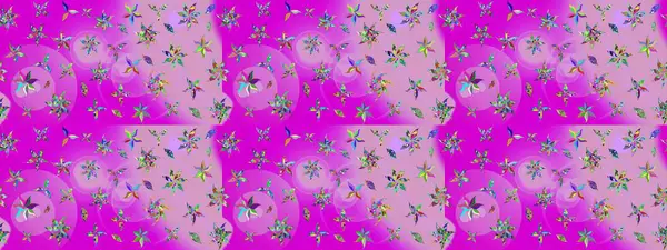 Küçük çiçekte hoş bir çiçek deseni var. Parlak çiçekli eflatun renkler üzerine soyut çizim deseni. Çiçek elementli zarif raster dokusu..