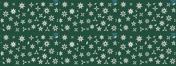 Suluboya çiçekli çiçek deseni. Yeşil renkte güzel bir tekstil. Raster illüstrasyonu.