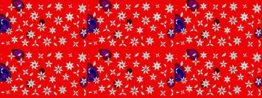 Renkli Yaz Temalı eskiz kalıbı. Yazdır. Düz Çiçek Elementleri Tasarımı. Raster çiçekli arka plan. Güzel kumaş deseni. Güzel çizim şekli..