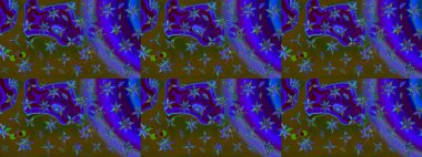 Kahverengi renkli. El çizimi, soyut ve süslü elementler. Suluboya resim taklit Raster çizimi. Yaz çiçekleri teması. Klasik çiçekler..