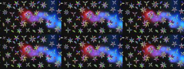 Çiçekli yumuşak bir eskiz şekli. Raster illüstrasyonu. Raster çiçekleri klasik tarzda çizilmiş. Gri renkte bahar çiçekleri..