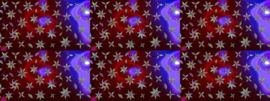 Düz Çiçek Elementleri Tasarımı. Renkli Bahar Teması eskiz kalıbı. Raster illüstrasyonu. Çiçek deseni. Chichi kumaş deseni çiz.