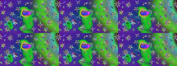 Raster illüstrasyonu. Yumuşak, yeşil renkli bahar çiçekleri. Çiçekli yumuşak bir eskiz şekli. Raster çiçekleri klasik tarzda resmedilir..