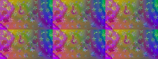 Mor renklere karalamalar çizilmiş çiçek deseni. Raster illüstrasyonu.