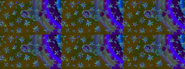 Raster çiçek desenli çiçek deseni, yapraklar, dekoratif elementler, sıçrama, lekeler, el çizimi kontur çizgileri ve Doodle çizim stili, grafik raster çizim çizimi.