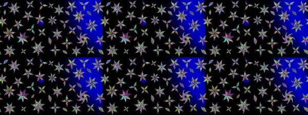 Siyah renkli çiçekler. Düz Çiçek Elementleri Tasarımı. Renkli Bahar Teması eskiz kalıbı. Sevimli çiçek raster deseni.