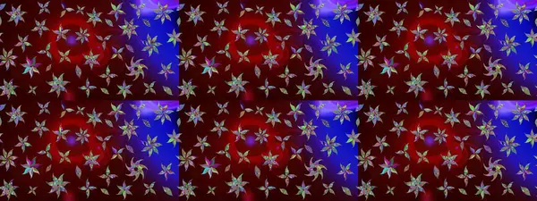 Kahverengi renkte çok kahverengi, zarif küçük çiçekler ve komik böcekler, raster desen, illüstrasyon.