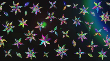 Renkli Bahar Teması eskiz kalıbı. Raster illüstrasyonu. Gri renkli çiçekler. Düz Çiçek Elementleri Tasarımı. Çiçekli çiçek deseni, suluboya..