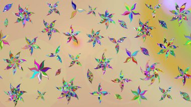 Millefleur 'lar. Küçük bej rengi, çiçekli oldukça eski bir bez çanta deseni. Tekstil, kumaş, kapaklar, duvar kağıtları, baskı, paket, koleksiyon defteri, örgü, dekupaj için çiçek arkaplanı..