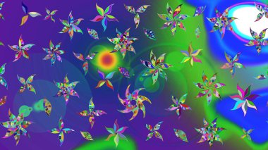 Raster illüstrasyonu. Bahar çiçekleriyle güzel bir çiçek deseni çizmişsin. Güzel kumaş deseni.