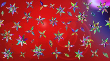 Tekstil için figür. Şirin, zarif çiçekler Raster illüstrasyonu. Davetiye ve kartpostal tasarımı için dekoratif çiçek unsurları. Yapraklı çizim şekli. Poster veya kapak için arkaplan.