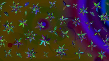 Kıvırcık, parlak örgü. Güzel, parlak, pürüzsüz kumaş, tuval. Desen, çizim, çiçek sınırı. Raster illüstrasyonu. Çiçek çelengi. Klasik eski arkaplan.