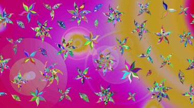 Üzerinde gelincikler ve vadi zambakları olan renkli çiçek desenli nakış deseni. Tekstil tasarımı için mor renkli geleneksel halk çiçekleri buketi.