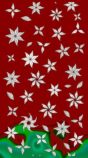 Kırmızı renkte güzel çiçekler olan eskiz deseni, suluboya çiçek deseni, duvar kağıdı, kart ya da kumaş için fayanslı. Raster..