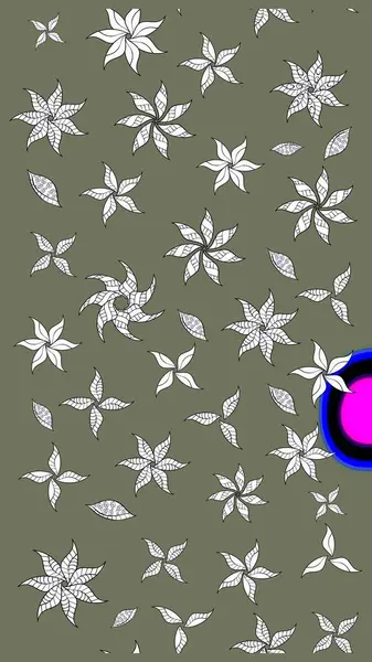 Zentangle soyut çiçekleri. Karalama çiçeği. Raster illüstrasyonu. Güzel kumaş deseni. Renkli Bahar Teması eskiz kalıbı. Düz Çiçek Elementleri Tasarımı.