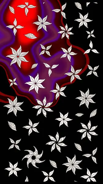 Doodle çiçekler ve dalları, otlar ve çiçekler. Elle çizilmiş. Raster resim. Güzel kumaş deseni.