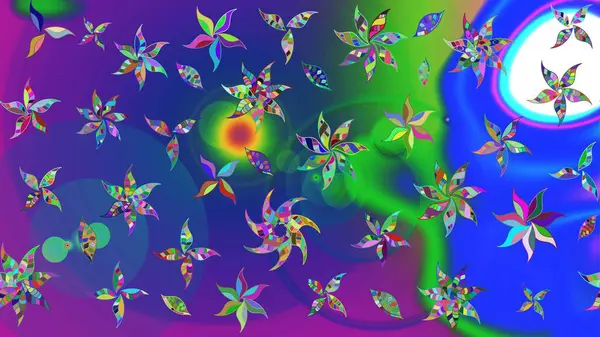 Çiçek arkaplanlı soyut zarafet eskiz deseni. Raster Güzel kumaş deseni.