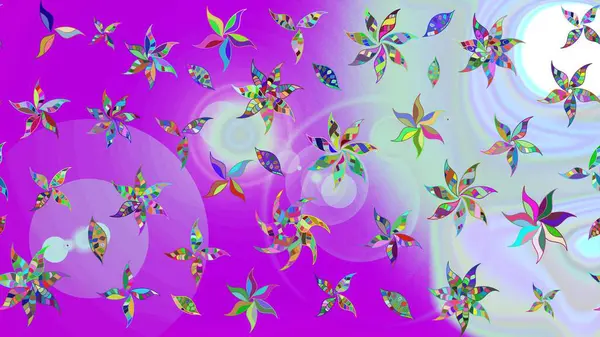 Raster. Zarif, parlak ve eskiz mor çiçek desenli tasarım. Sabıka baskıları, bebek kıyafetleri, duvar kâğıtları, paket kutuları vb..