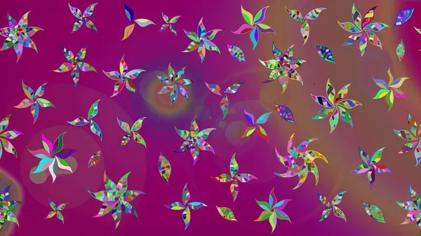 Renkli Yaz Temalı eskiz kalıbı. Düz Çiçek Elementleri Tasarımı. Modaya uygun kumaş deseni. Sevimli çiçek raster deseni.