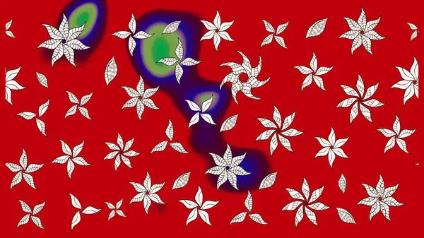 Parlak çiçekli kolaj çiçeği kırmızısı. Çiçekli zambakların eskiz geçmişi. Çiçek tasarımı için inanılmaz kolaj cennet tarzı..